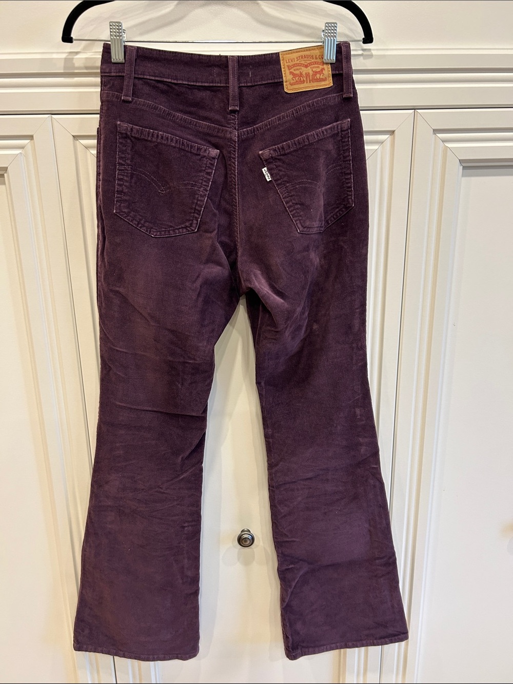 Levi's 726 Women's Dark Plum Corduroy Flare Jeans